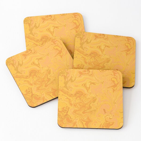Item preview, Gold Yellow Orange Retro Marble Flow Aesthetic designed and sold by DesignAnita.