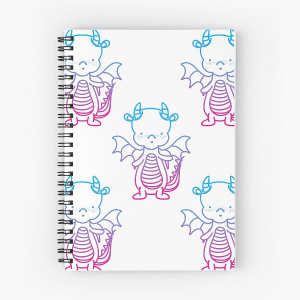 Item preview, Cute Neon Dragon Pattern designed and sold by ArtistKatieJ.