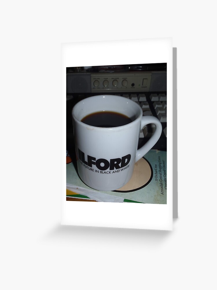 Hot Cupa Greeting Card By Bigandred Redbubble - sundown cafe roblox