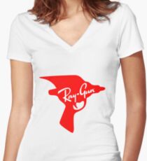 Ray Gun Women's Fitted V-Neck T-Shirt