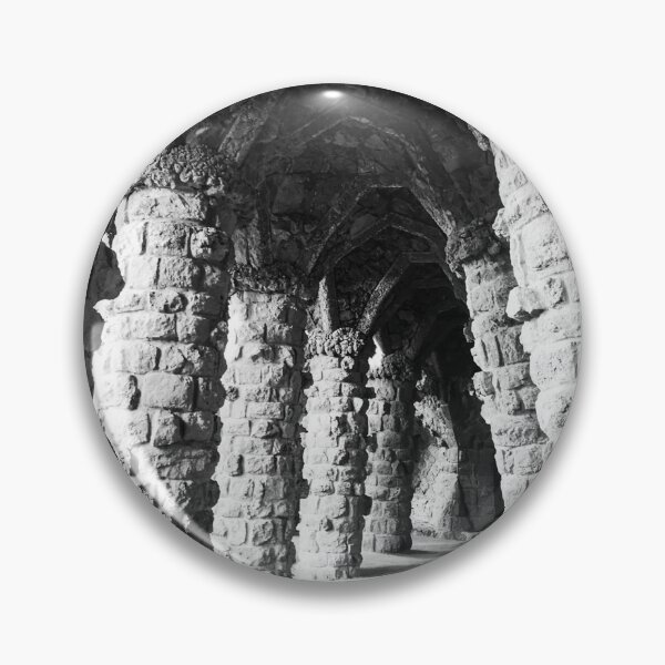 Item preview, Arches of Park Guell in Barcelona Spain in Black and White designed and sold by Juba Moni Store.