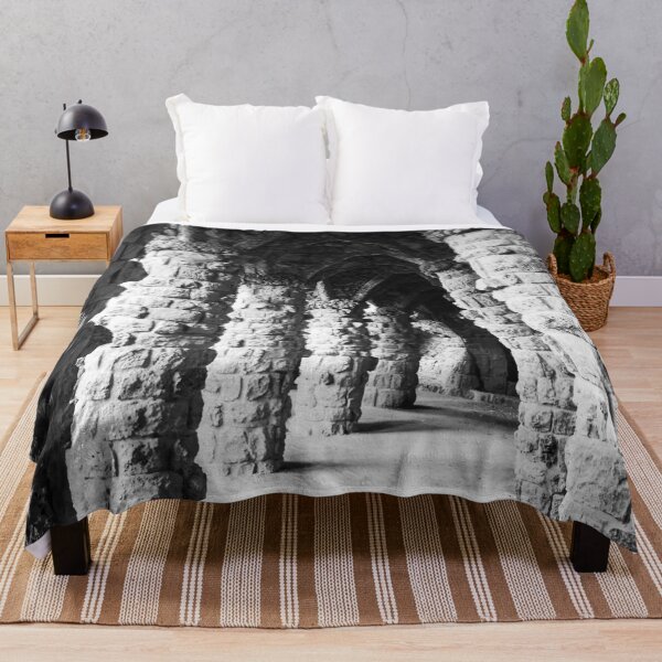 Item preview, Arches of Park Guell in Barcelona Spain in Black and White designed and sold by Juba Moni Store.