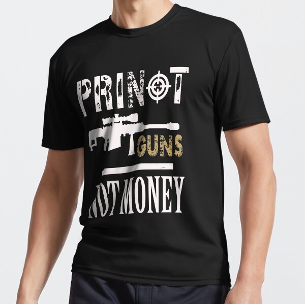 Item preview, Print Guns Not Money Vintage Distressed  designed and sold by Eamali.