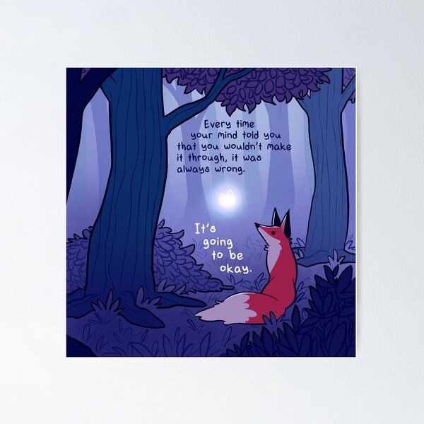 Item preview, "It's Going to Be Okay" Fairy and Fox in Forest designed and sold by thelatestkate.
