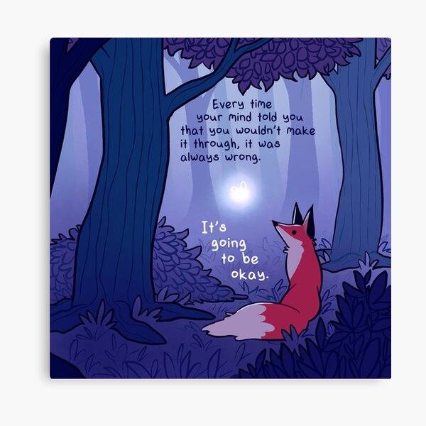 Item preview, "It's Going to Be Okay" Fairy and Fox in Forest designed and sold by thelatestkate.