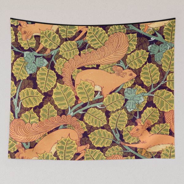 Item preview, Fall Squirrels pattern - Maurice Pillard Verneuil designed and sold by MemesOfHistory.