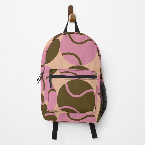 Brown and Purple Tennis Balls Backpack