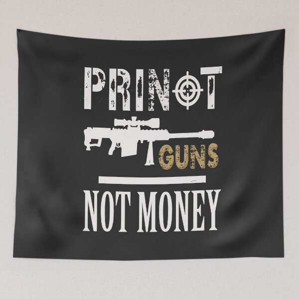 Item preview, Print Guns Not Money Vintage Distressed  designed and sold by Eamali.