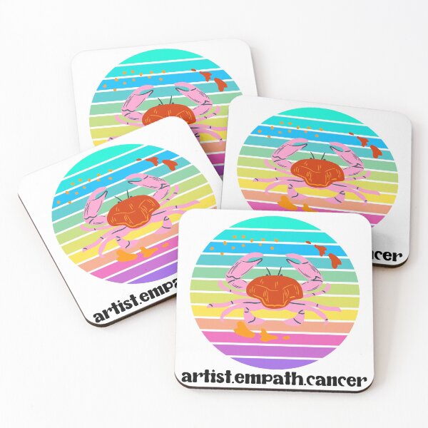Item preview, Artist Empath Cancer Retro Sunrise Crab designed and sold by Natasha Rolfe.
