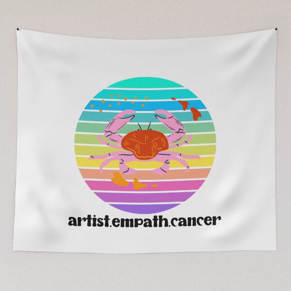 Item preview, Artist Empath Cancer Retro Sunrise Crab designed and sold by Natasha Rolfe.