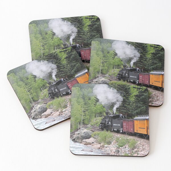 Item preview, Steam train engine and river, Colorado, USA designed and sold by FranWest.