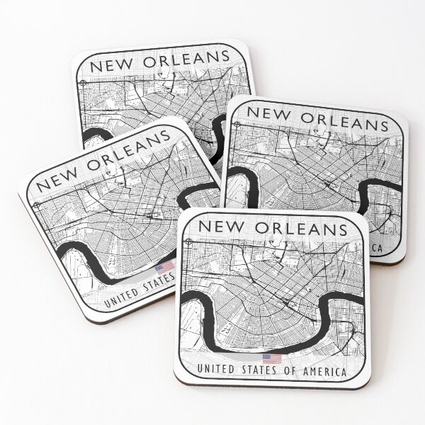 Item preview, NEW ORLEANS MAP USA designed and sold by hatimelhag.