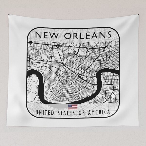 Item preview, NEW ORLEANS MAP USA designed and sold by hatimelhag.
