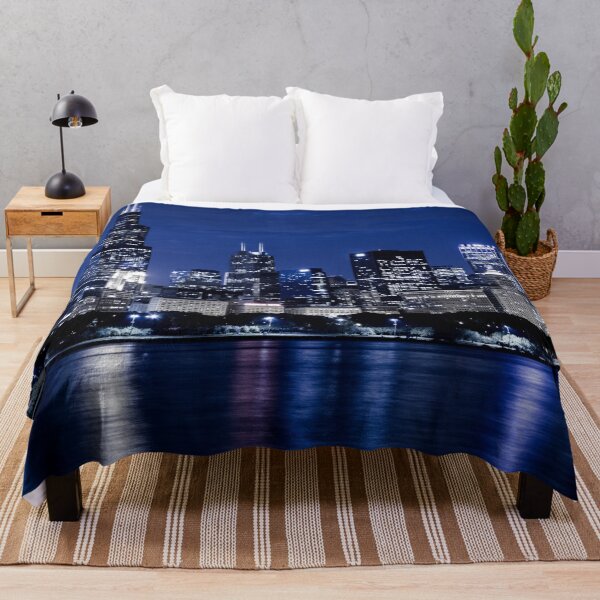 Item preview, Chicago skyline at night designed and sold by Doninni.