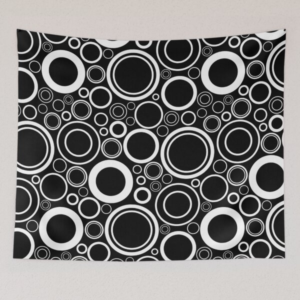Item preview, Black white circle pattern designed and sold by Doninni.