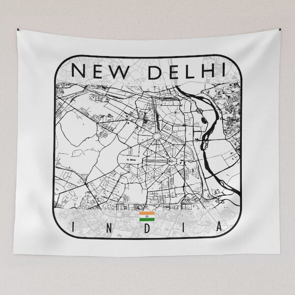 Artikelvorschau, NEU DELHI KARTE INDIEN entworfen und verkauft von hatimelhag.