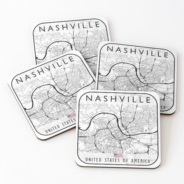 Item preview, NASHVILLE MAP USA designed and sold by hatimelhag.