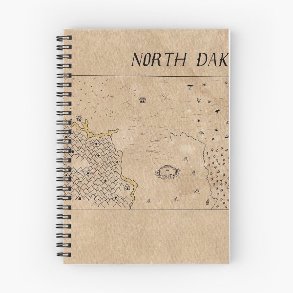 Item preview, North Dakota as a fantasy map designed and sold by aldayuan.