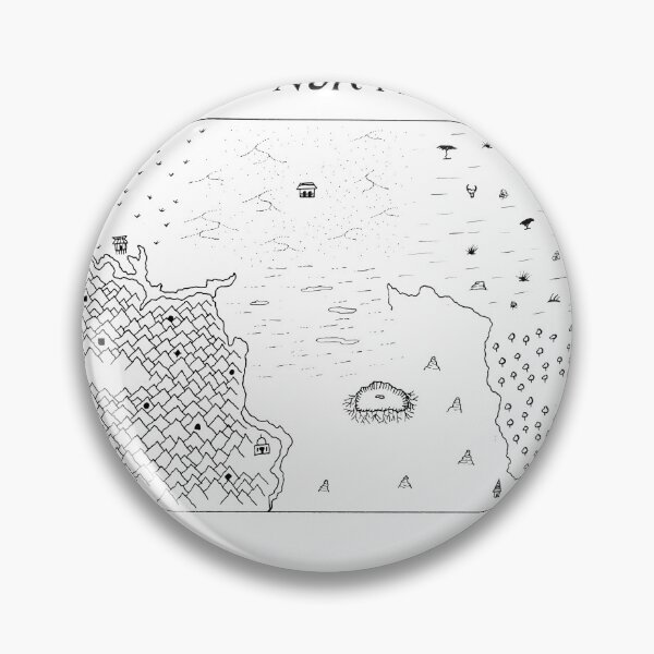 Item preview, North Dakota as a fantasy map - black and white designed and sold by aldayuan.