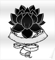 Lotus With Ribbon Poster