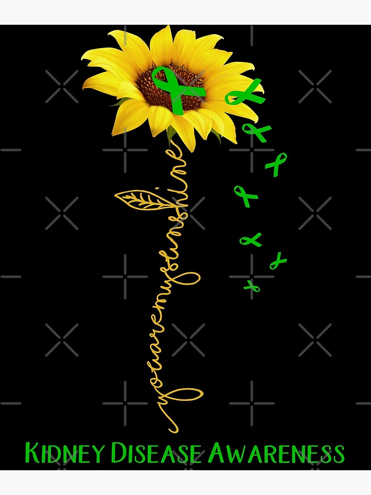 "Sunflower You Are My Sunshine Kidney Disease Awareness" Poster by Brad