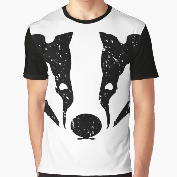 Badgers Crossing (Black Badger Face) Graphic T-Shirt