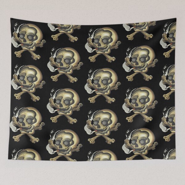 Item preview, SMOKING SKULL watercolor drawing designed and sold by 999shirts.