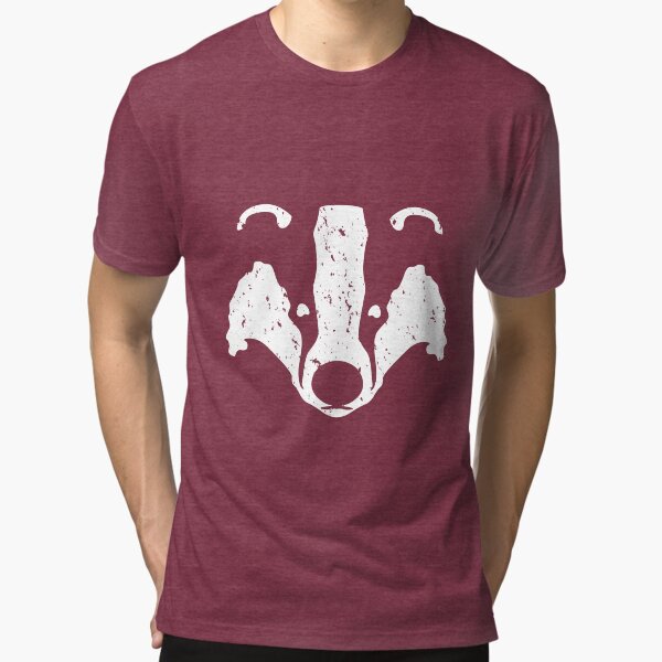 Badgers Crossing (White Badger Face) Tri-blend T-Shirt