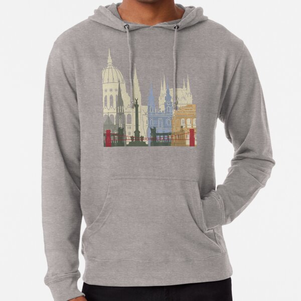 Budapest skyline poster Lightweight Hoodie
