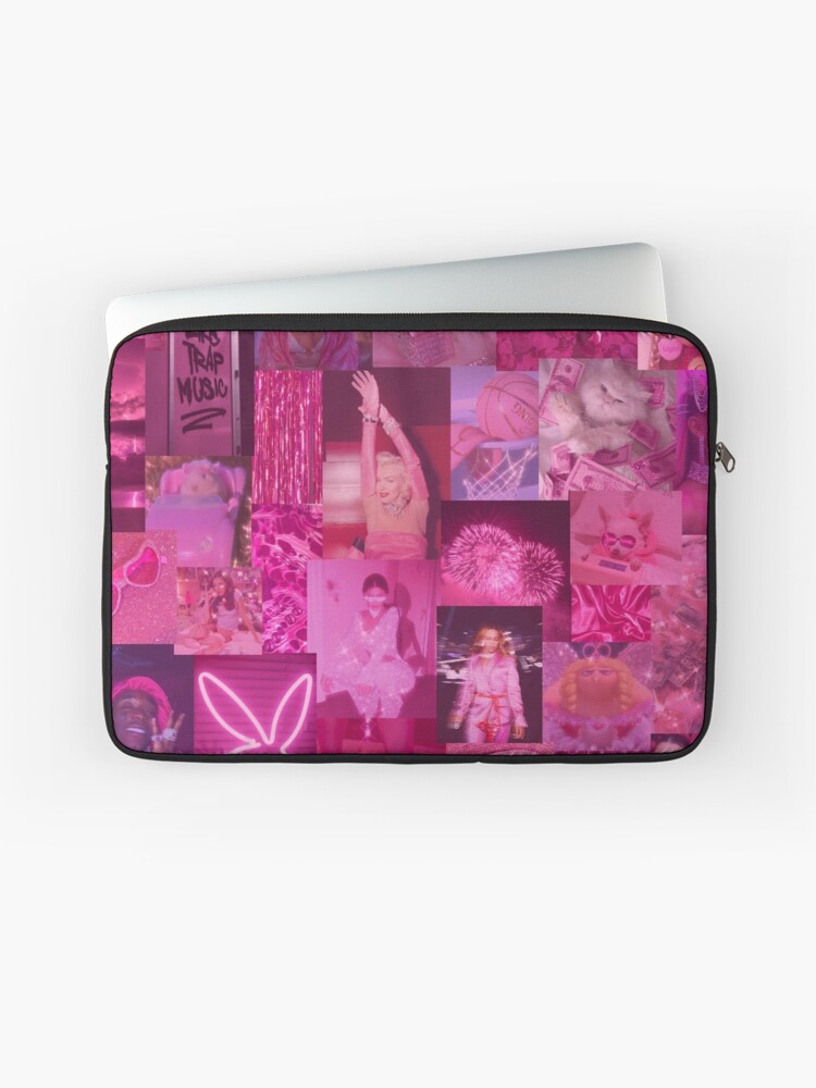 Hot Pink Aesthetic Collage Laptop Sleeve