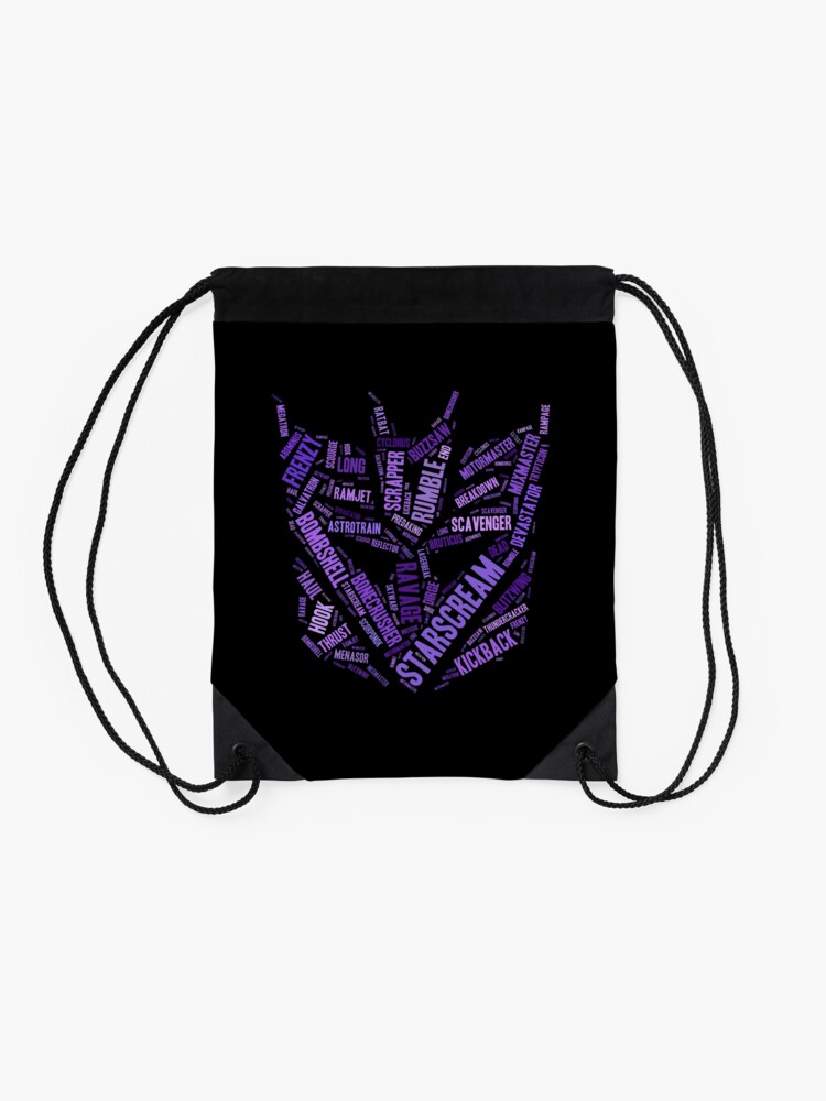 Alternate view of Transformers - Decepticon Wordtee Drawstring Bag