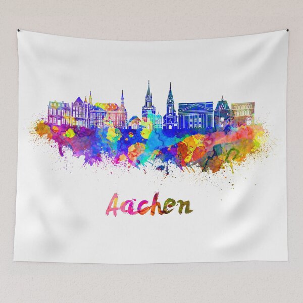Item preview, Aachen skyline in watercolor designed and sold by paulrommer.