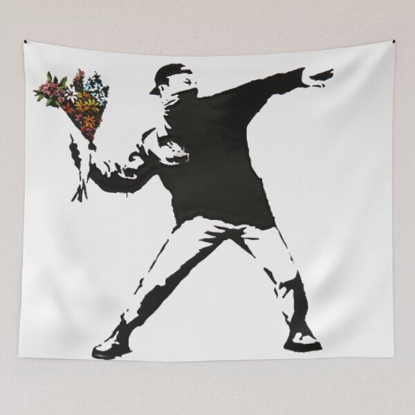 Item preview, Rage, Flower Thrower – Jerusalem #11 designed and sold by BanksyArtShop.