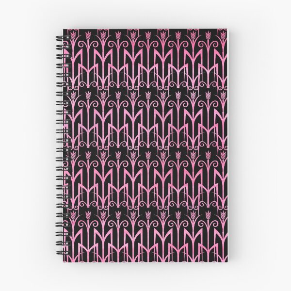 Item preview, Elegant black and pink Art Deco pattern designed and sold by stylebytara.