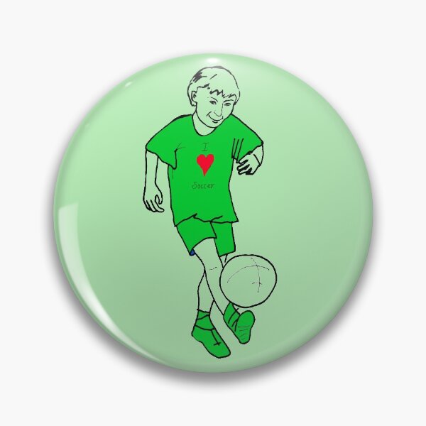 Item preview, Boy in Green. I love Soccer.  designed and sold by MonicaArtist.