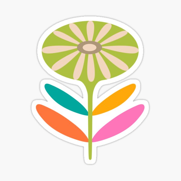 TAMI MOD FLORAL ROUND in Bright Multi-Colours - UnBlink Studio by Jackie Tahara Sticker
