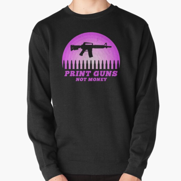 Item preview, Print Guns Not Money Pink Distressed Funny Guns Lover Vintage designed and sold by Crazy Trendy Designs.