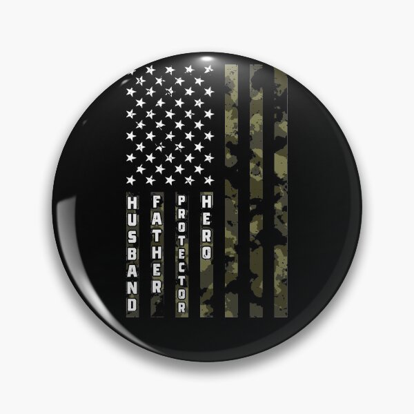 Item preview, Husband Father Protector Hero Army Military USA Flag designed and sold by Crazy Trendy Designs.