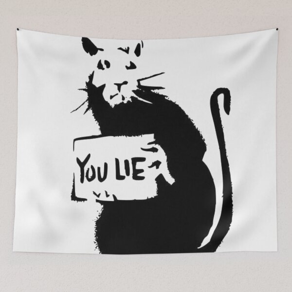 Item preview, You Lie Banksy Rat stencil designed and sold by gtcdesign.