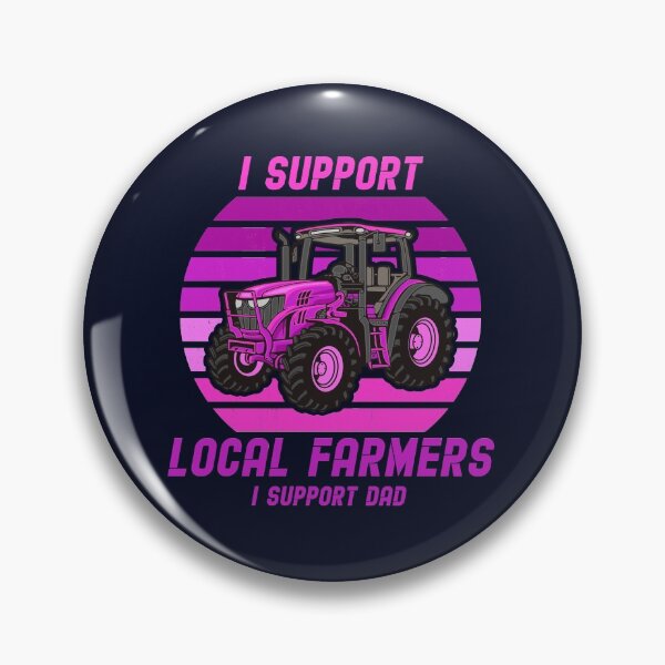 Item preview, Kids Support Your Dad Local Farmer Tractor Lover Vintage retro girls designed and sold by Crazy Trendy Designs.
