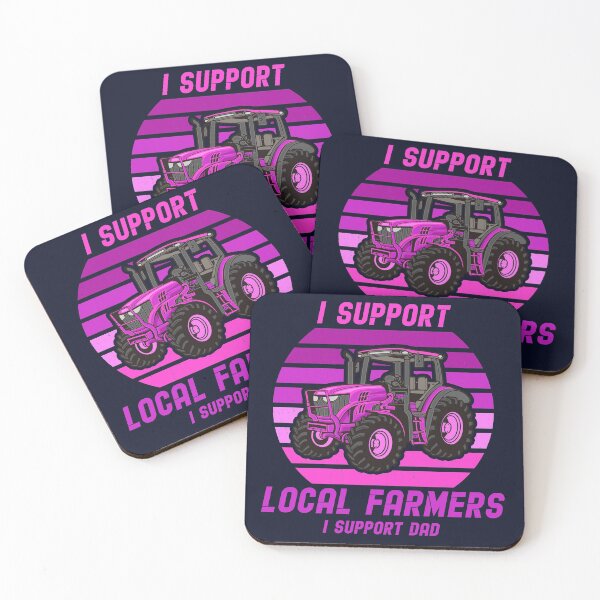 Item preview, Kids Support Your Dad Local Farmer Tractor Lover Vintage retro girls designed and sold by Crazy Trendy Designs.