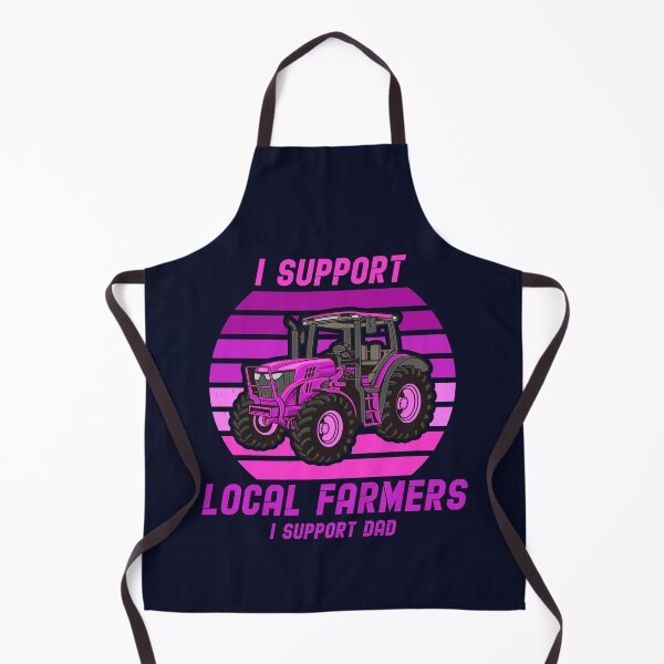 Item preview, Kids Support Your Dad Local Farmer Tractor Lover Vintage retro girls designed and sold by Crazy Trendy Designs.