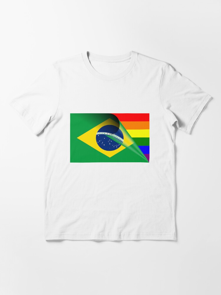 Threadrock Men's Brazil Brazilian Flag Hoodie Sweatshirt Brasil Pride 