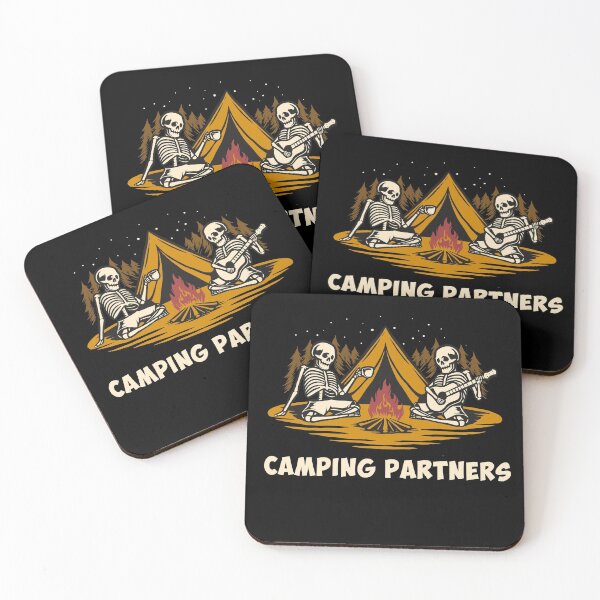 Item preview, Camping Partners Skull Tent Guitar Coffee funny campers  designed and sold by Crazy Trendy Designs.