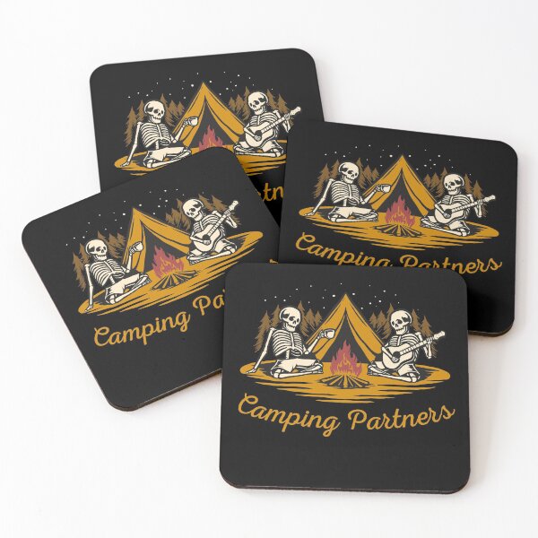 Item preview, Camping Partners Skull Tent Guitar Coffee funny campers  designed and sold by Crazy Trendy Designs.