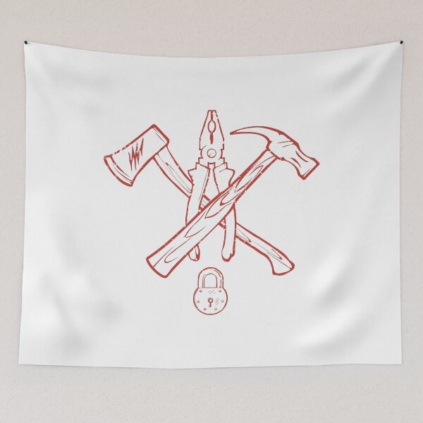 Item preview, Vintage Crossed Handtools T-shirt Print design. illustration designed and sold by dimair.