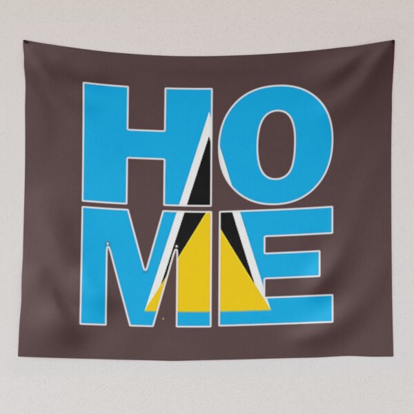 Item preview, St Lucia Flag Collection Spelling HOME - Soca Mode designed and sold by Soca-Mode.