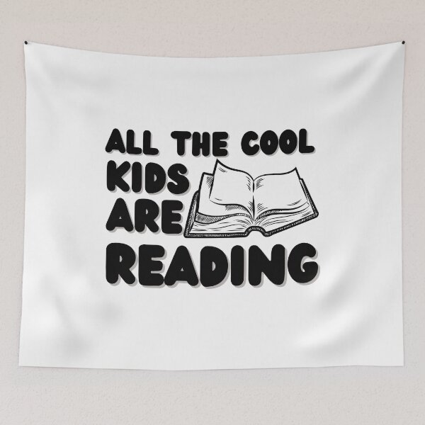 Item preview, All The Cool Kids Are Reading designed and sold by WordArtDesign.