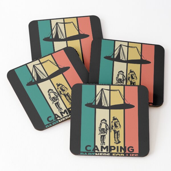 Item preview, Husband And Wife Camping Partners For Life Married Matching Vintage designed and sold by Crazy Trendy Designs.