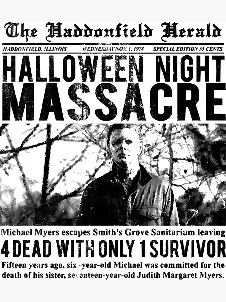 Thumbnail 3 of 3, Magnet, The Haddonfield Herald from HALLOWEEN designed and sold by ivoreegoin.
